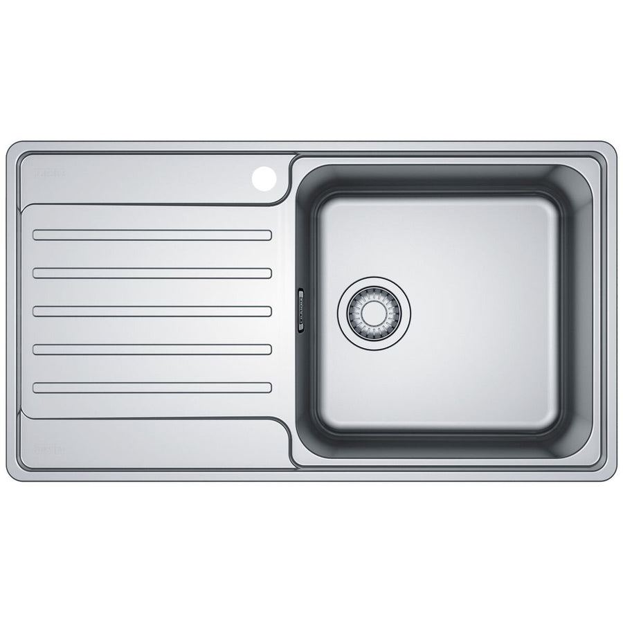 Franke Bell single bowl sink 34L with left hand drainer - 18/10 stainless steel - BCX611LHD