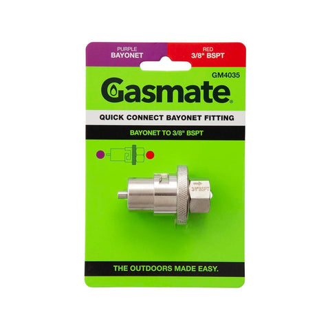 Gasmate Bayonet to 38 BSPT Quick Connect Fitting - Brass - 35mm x 60mm - SuperSaverAU - view 1