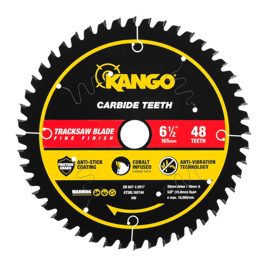 Kango 165mm 48t Track Saw Blade - Cobalt Carbide - Precision Cutting - SuperSaverAU - view 1