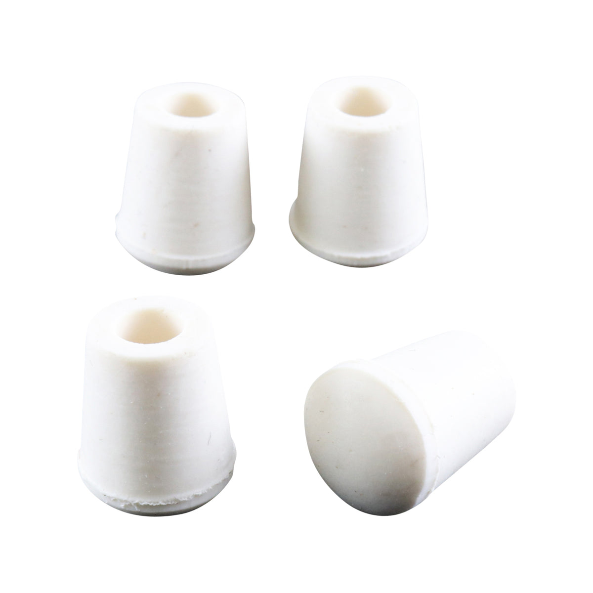 Surface Gard 6mm White Round External Rubber Chair Tip - 4 Pack