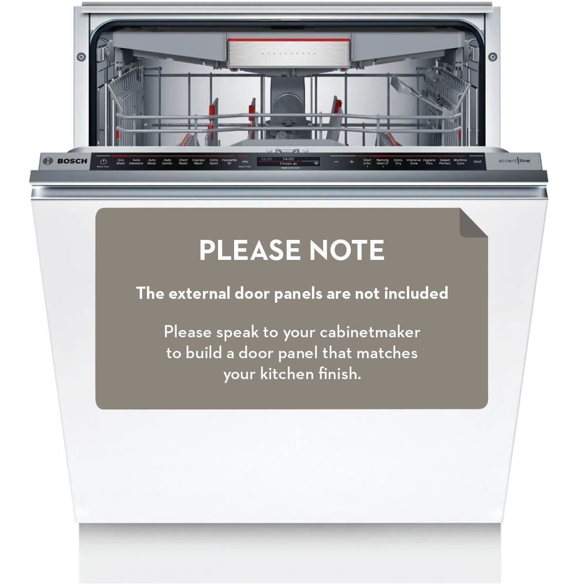 Bosch 60cm Series 8 Fully Integrated Dishwasher - 15 Place Settings, PerfectDry, Home Connect - SMT8ZC801A