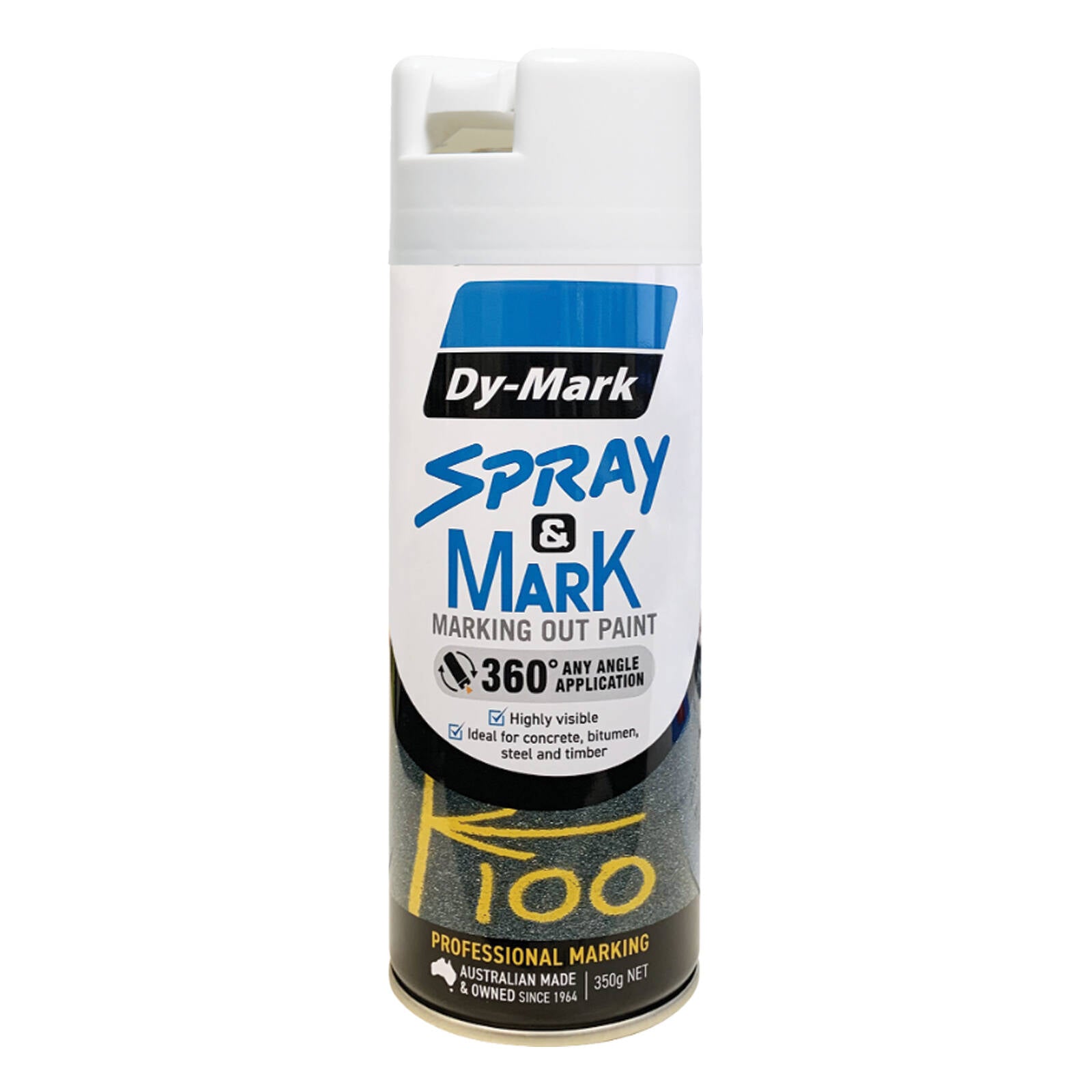 Dy-Mark Spray & Mark Line Marking Paint Trade Pack White 350g - 12 Pack