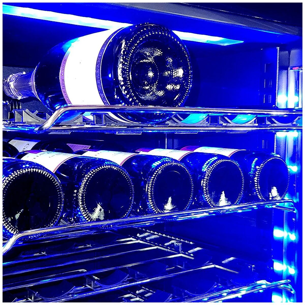 Schmick Upright Dual Zone Glass Door Wine Refrigerator - Stainless Steel - Front Venting - BD425D