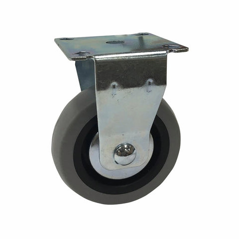 Move It Grey Rubber Fixed Plate Castor 75mm 55kg Quiet Rolling - SuperSaverAU - view 1