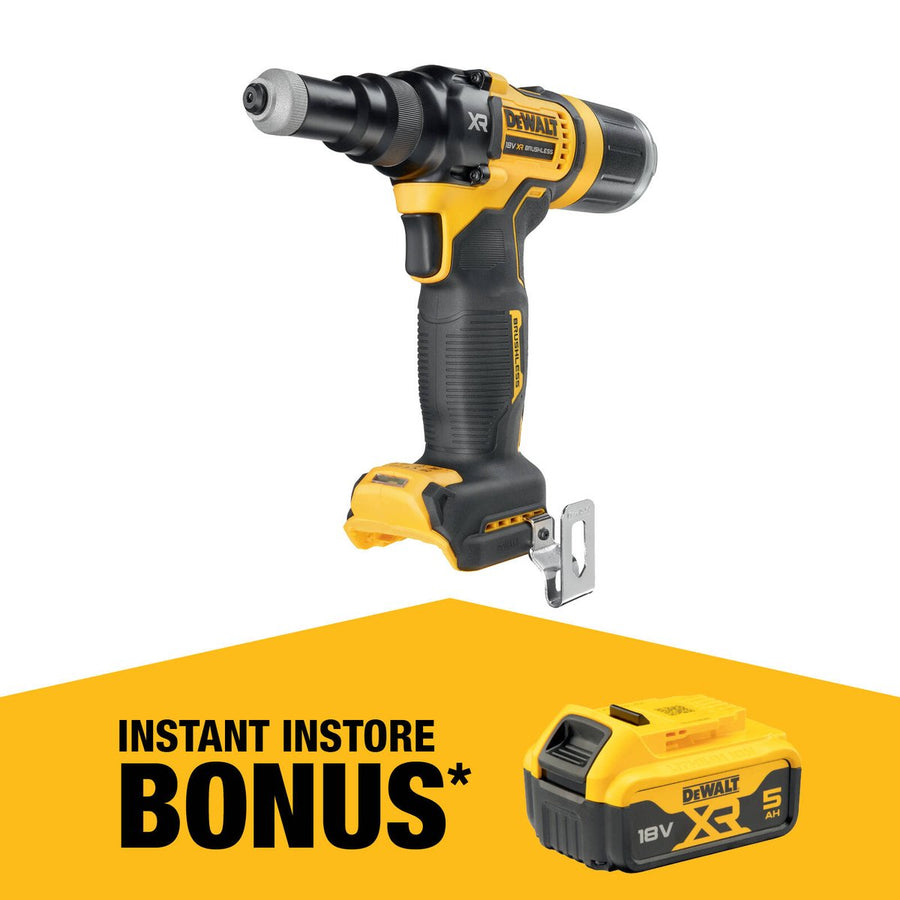 Dewalt 18V Cordless Rivet Gun - 4.8mm - 10,000N Pulling Force - SuperSaverAU - view 1