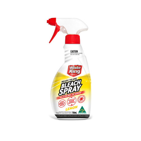 White King Ready to Use Bleach Spray - 750ml - Kills 99.99% Germs - White - SuperSaverAU - view 1
