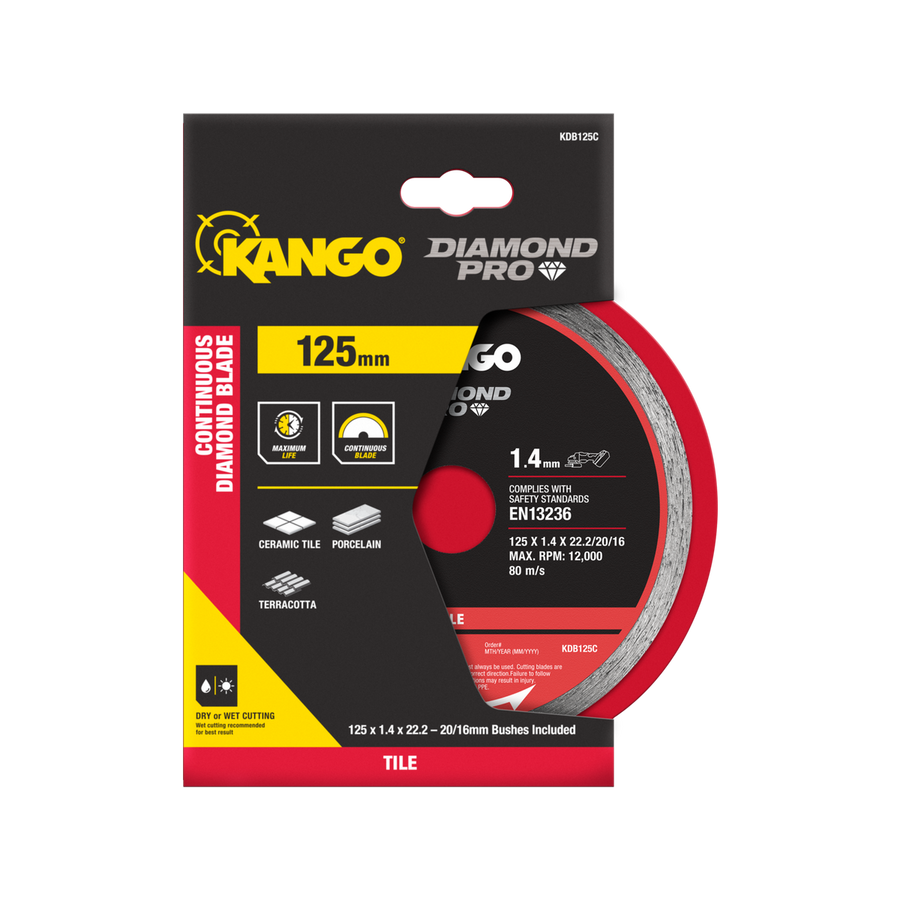 Kango Diamond Saw Blade - 125mm - Continuous Rim - Smooth Cut - SuperSaverAU - view 1