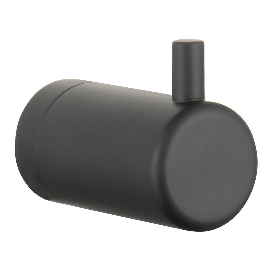 Evekare Matte Black Heavy Duty Robe Hook, Brass Construction