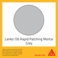 Davco Lanko 136 Rapid Patching Mortar 5kg, Cement Based, Grey