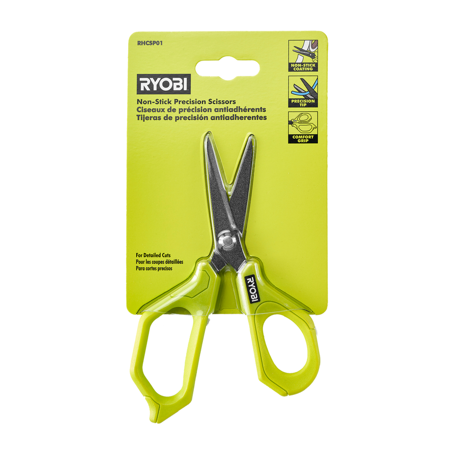 Ryobi Non Stick Precision Scissors - 89mm x 280mm - Comfortable Grip - Intricate Cuts - SuperSaverAU - view 1