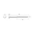 Zenith M10 Coach Screws - 130mm Hot Dip Galvanised - Hex Head - 4.6 Grade Steel - Heavy-Duty - SuperSaverAU - view 2