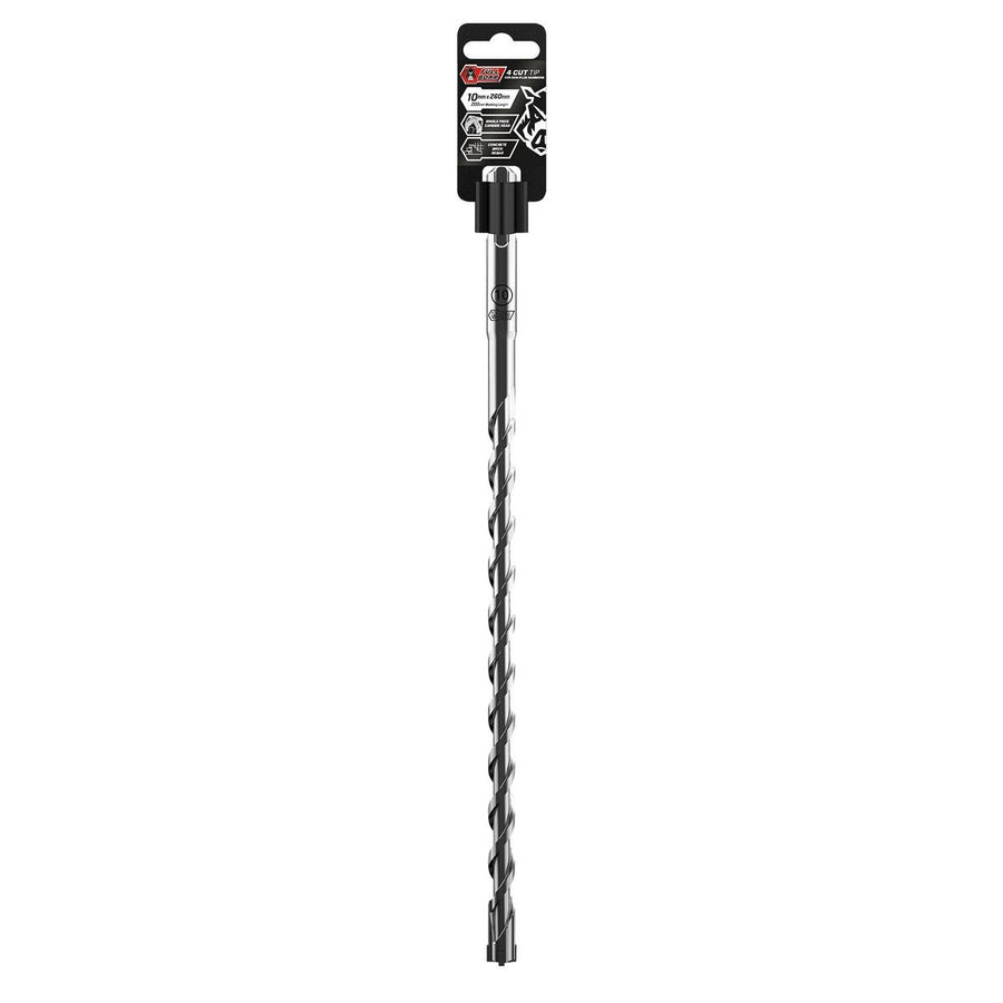 Full Boar 4 Cut Tip Drill Bit - 10mm x 260mm - Carbide - Concrete Use - SuperSaverAU - view 1