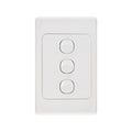 DETA Triple Vertical Switch 3 Gang 10A 240V Polycarbonate White 6103VB