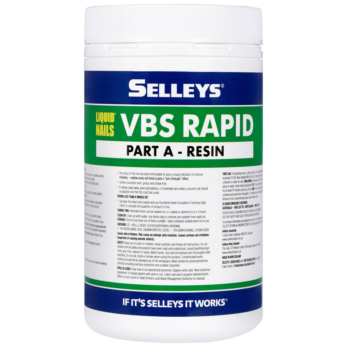 Selleys Liquid Nails VBS Rapid - 1.5L - Two-Part Epoxy Kit - Rapid Drying - SuperSaverAU - view 2