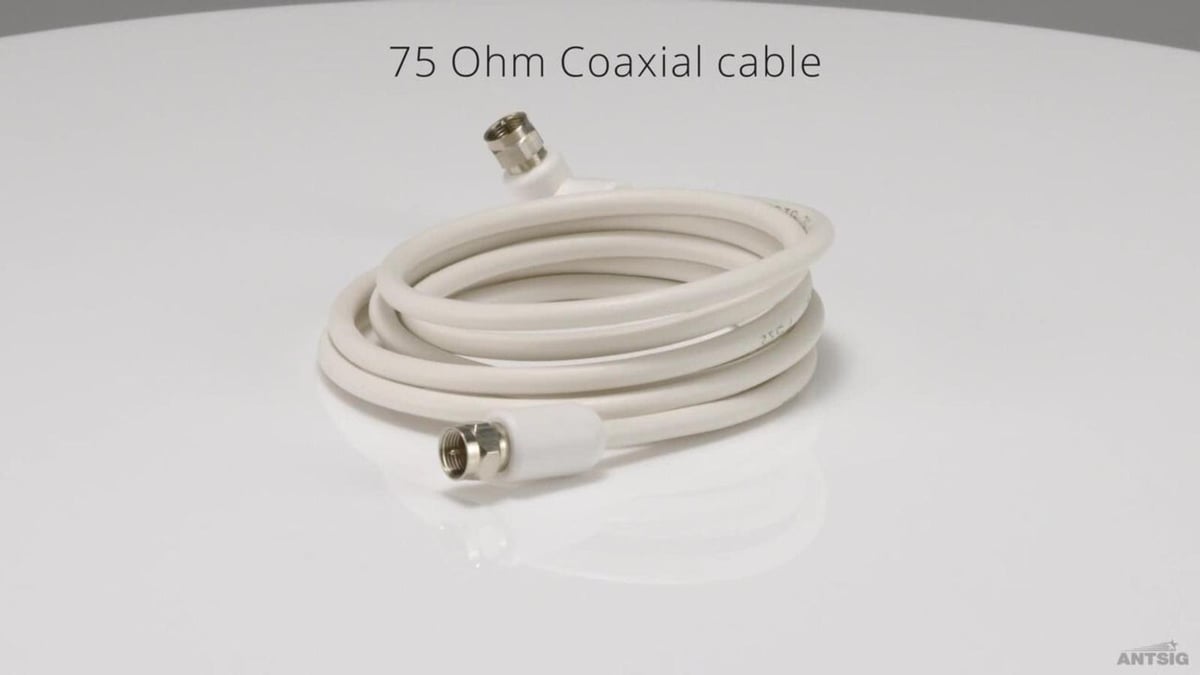 Antsig 2m White Right Angle F Type Male Antenna Cable - 75 Ohm Coaxial - SuperSaverAU - view 4