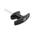 Liftaway Black Rear Fix T-Handle Garage Door Lock, Steel, 2 Keys