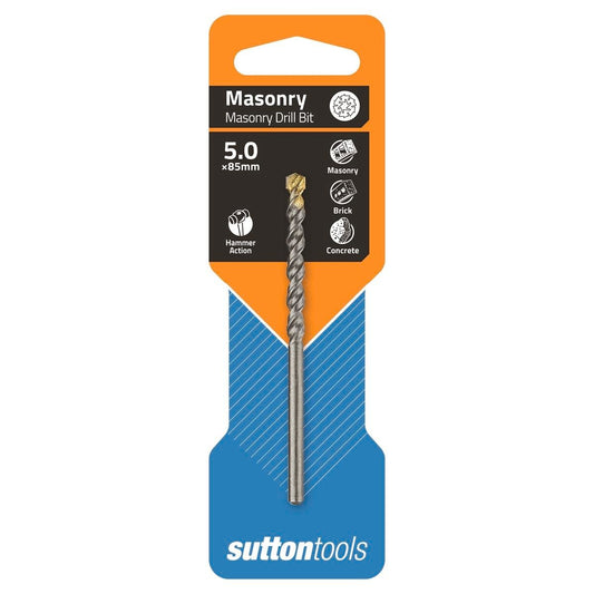 Sutton Tools 5mm Masonry Drill Bit 85mm Carbide Tip Durable Design
