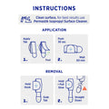 Permastik Clear Cord Clips 12 Pack - Self Adhesive Indoor Cable Clips