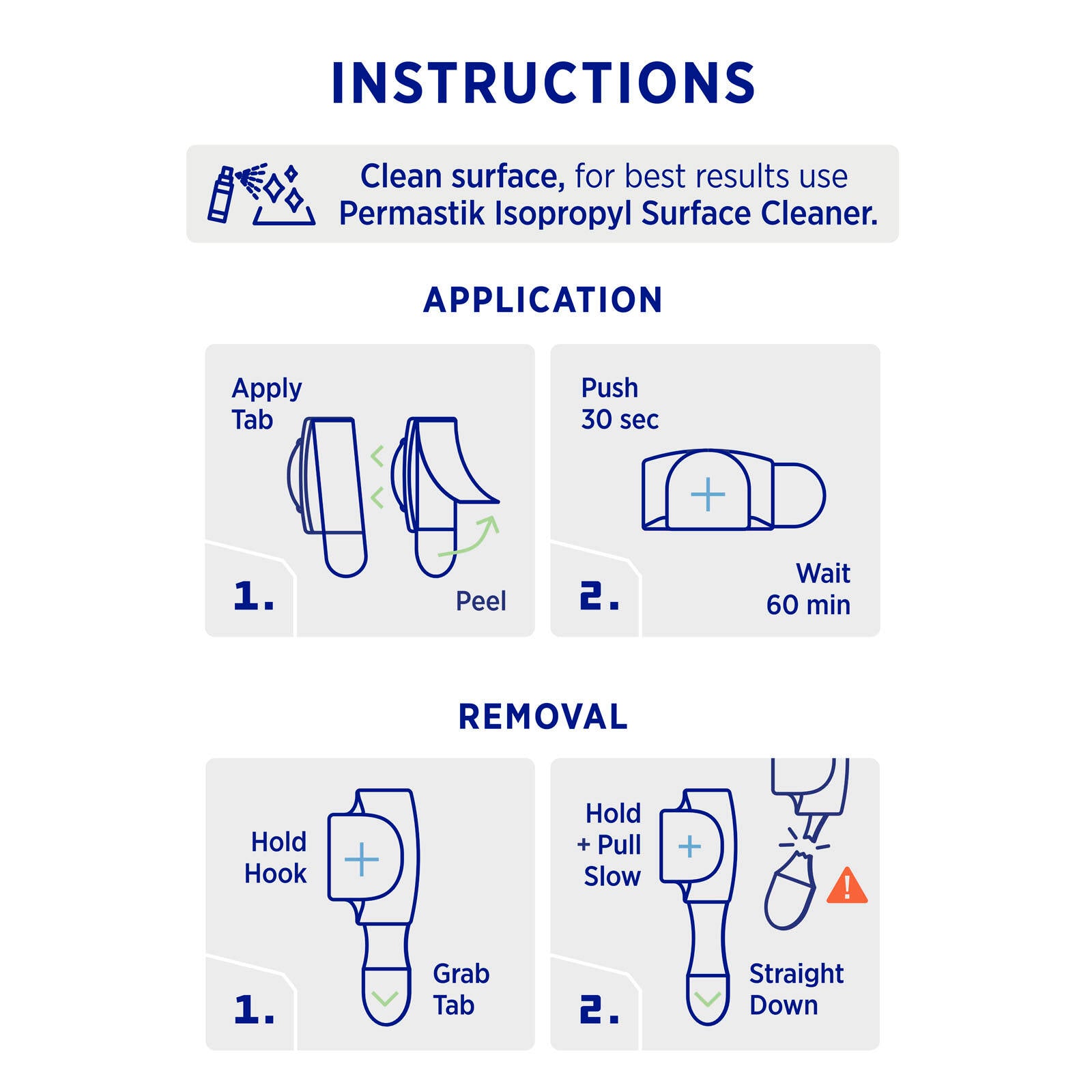 Permastik Clear Cord Clips 12 Pack - Self Adhesive Indoor Cable Clips