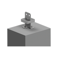 VUEPRO 90mm Galvanised Concealed Bolt Down Post Support Kit