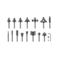 Ryobi 15 Piece Mixed Router Bit Set RRBM15S - ¼” Shank - Carbide Blades - Storage Case - SuperSaverAU - view 2