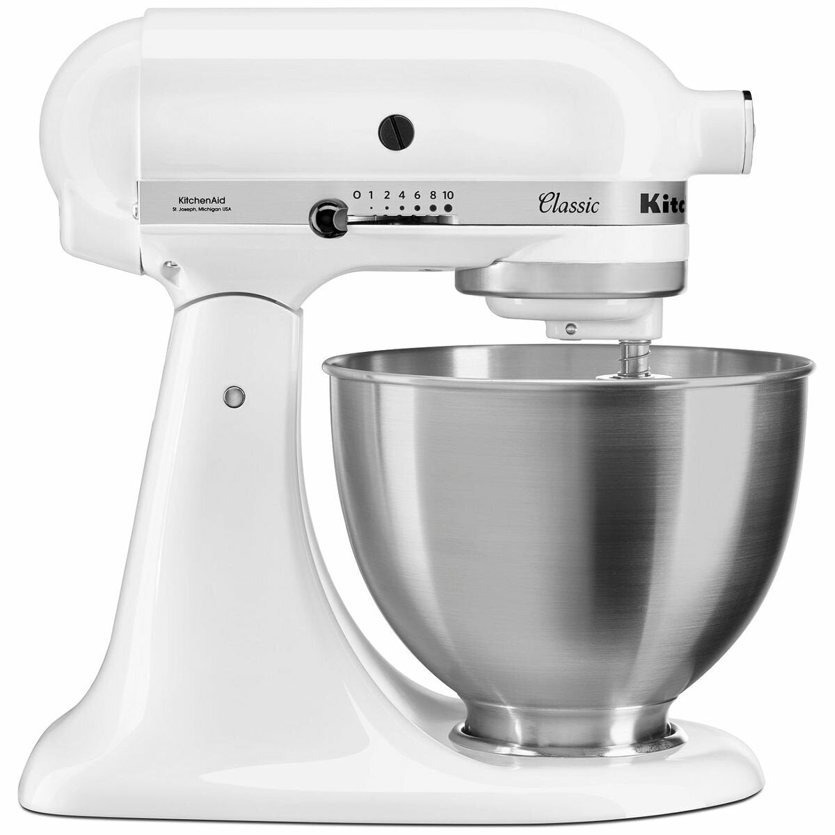 KitchenAid KSM45 Classic stand mixer - White finish, 275W, dishwasher safe parts - 5KSM45AWH