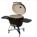 Primo Oval Charcoal All-In-One Ceramic Grill - Black Ceramic Finish - 500 sq. in. Cooking Area - PGCXXLCG