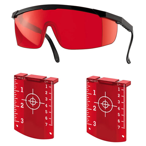 Lasertec Red Laser Targets and Glasses Combo Pack - 70mm x 97mm - Plastic - SuperSaverAU - view 1