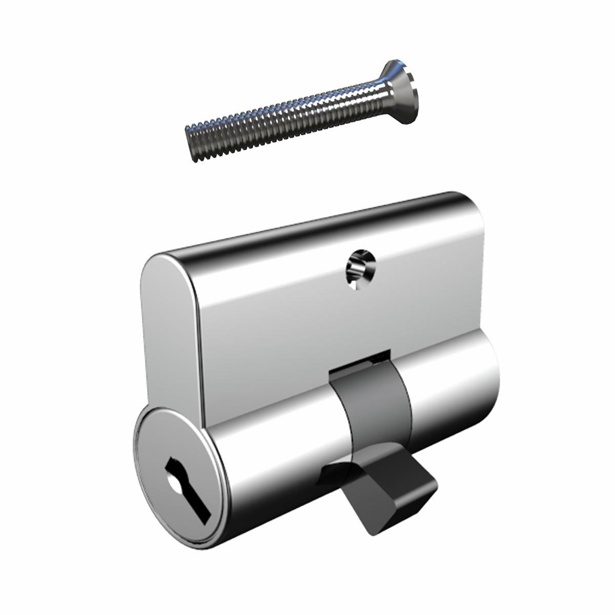 Rolltrak Double Wafer Cylinder Lock - 45mm Chrome Plated Zinc Alloy - SuperSaverAU - view 1