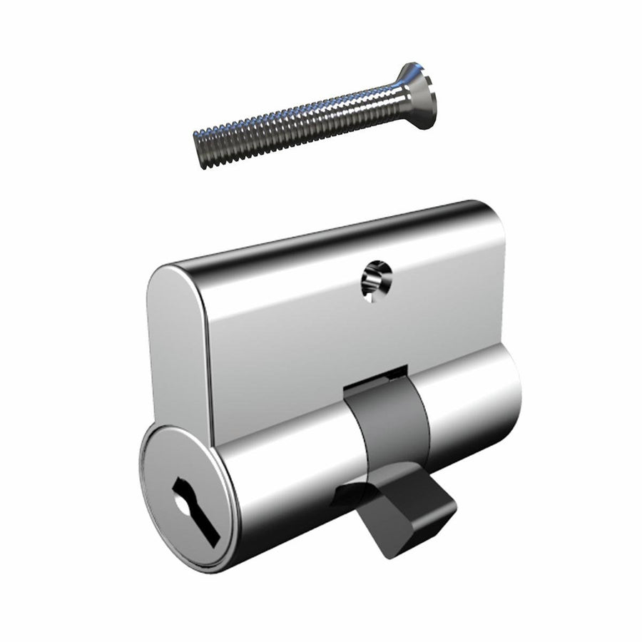 Rolltrak Double Wafer Cylinder Lock - 45mm Chrome Plated Zinc Alloy - SuperSaverAU - view 1