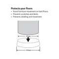 Surface Gard Castor Cup 37mm White Rubber Base 4 Pack Durable Protection - SuperSaverAU - view 5