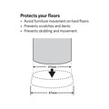 Surface Gard 37mm White Round Rubber Base Castor Cups - 4 Pack