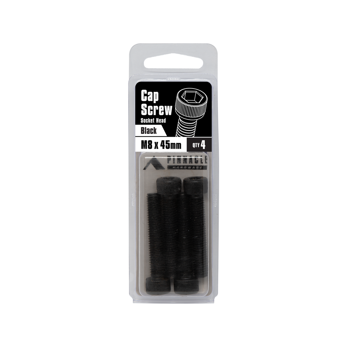 Pinnacle M8 x 45mm Black Oxide Socket Head Cap Screw - 4 Pack - SuperSaverAU - view 2