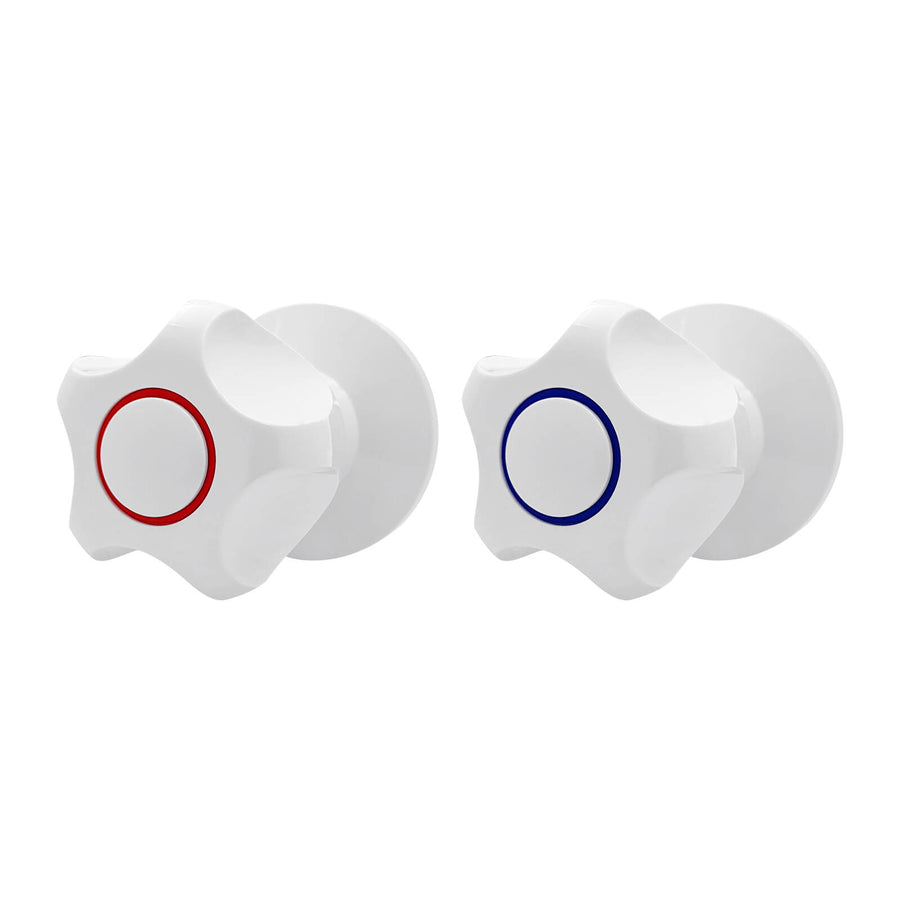 Shaw & Mason White Wall Top Assembly with Handles, Brass