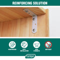 Carinya 30 x 30 x 17 x 1.8mm White Reinforcing Angle Bracket, 12 Pack