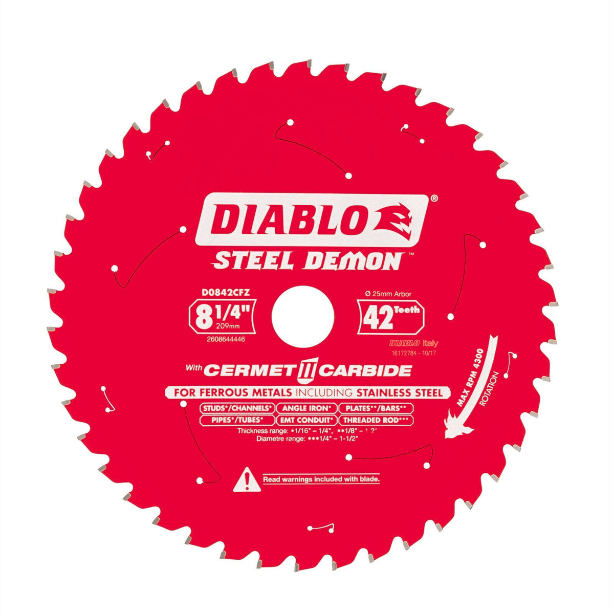 Diablo 209mm 42T Steel Demon Ferrous Metal Circular Saw Blade