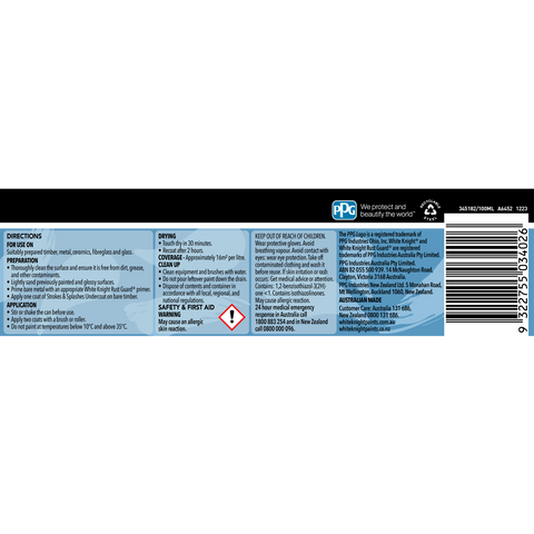White Knight Strokes And Splashes Paint 100ml Sky Blue