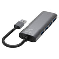 Comsol USB-A to 4 Port USB 3.0 Hub - 5Gbps Data Transfer - Aluminium Casing - SuperSaverAU - view 1