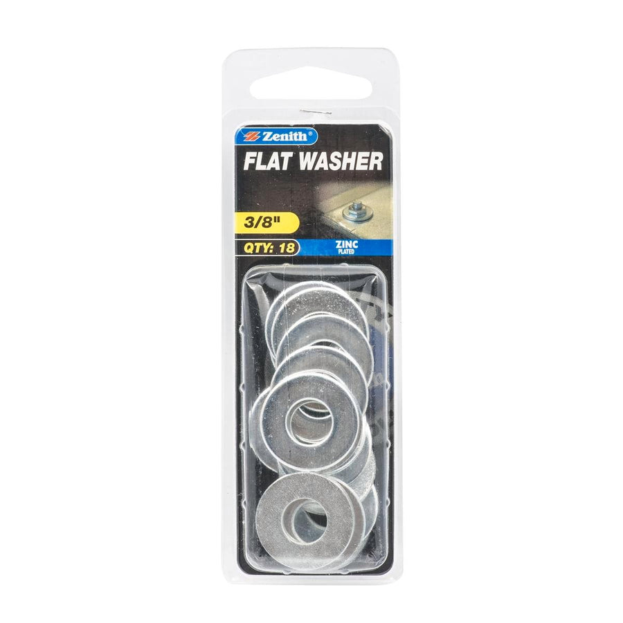 Zenith Flat Washer - 3/8 x 1 - 18 Pack - Zinc Plated - Load Distribution - SuperSaverAU - view 1