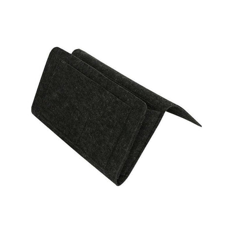 Felt Bedside Storage Caddy, Hanging Organiser Pocket - Black