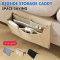 Felt Bedside Storage Caddy, Hanging Organiser Pocket - Black - view 2