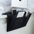 Felt Bedside Storage Caddy, Hanging Organiser Pocket - Black - view 5