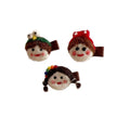 Felt Cartoon Girl Hair Clip - Green Headband and Flower - view 3