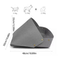 Felt Cat Bed Foldable Semi-Enclosed Sleeping House - Grey - view 4