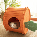 Felt Cat Cave Bed Carrot-Inspired Semi-Enclosed Tunnel Bed for Cats and Small Dogs - view 5