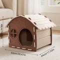 Felt Cat House Cottage Bed, Semi Enclosed and Scratch Resistant - view 3