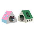 Felt Cat House Villa for Indoor Cats, Semi Enclosed Kitten Bed - Pink - view 3
