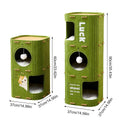 Felt Cat Tree House with Scratching Board, Multi-Level Cat Tower - Double Layer, 37 x 37 x 60 cm - view 4