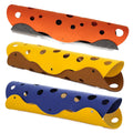 Felt Cat Tunnel Bed with Drill Holes - Orange and Grey - view 3