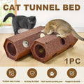 Felt Cat Tunnel Bed with Hexagonal Design for Cats